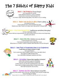 The 7 Habits Of Happy Kids Free Download As Pdf File Pdf Text File Txt Or Read Online For Free Happy Kids Kids Behavior Affirmations For Kids