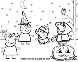 Happy Halloween Peppa Pig Free Printable Coloring Pages Coloriage Peppa Pig Coloriage Halloween Coloriage