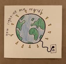 Valentine S Day Card Pun You Light Up My World Valentines Day Cards Puns Birthday Card Puns Cards