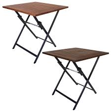 4.6 out of 5 stars, based on 176 reviews 176 ratings current price $39.00 $ 39. Folding Square Table Outdoor Garden Patio Furniture Wooden Top Steel Metal Frame Ebay