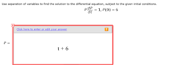 We derive the solutions of some partial di erential equations of 2nd order using the method of separation of variables. Solved Use Separation Of Variables To Find The Solution T Chegg Com