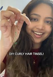 DIY Curly Hair Tinsel Using the Scissor Method