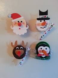 Santa Claus Rudolph Frosty The Snowman And Roly Poly Penguin Led Flameless Tea Light Ornament Or Magnet With Re Xmas Crafts Tea Light Crafts Christmas Crafts