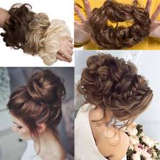 There're plenty of options and you can see the best of them in the gallery below. High Quality Curly Messy Bun Hair Piece Scrunchie Updo Cover Real As Human Brown Ebay
