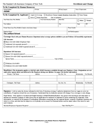 The standard life insurance company of new york. Fillable Online The Standard Life Insurance Company Of New York Enrollment Fax Email Print Pdffiller