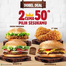 Double Deal Burger King Indonesia Makanan Dan Minuman Makanan Burger