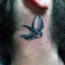 75 Sparrow Tattoo Designs For Men Masculine Ink Ideas Neck Tattoo For Guys Small Neck Tattoos Animal Tattoos For Men