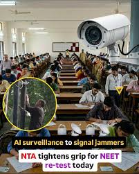 As many as over more than 22 lakh candidates will be taking the NEET-UG  2026 re-examination amid extensive security measures, including 13.8 lakh  CCTV cameras, biometric verification, AI-powered monitoring, cyber  surveillance, and