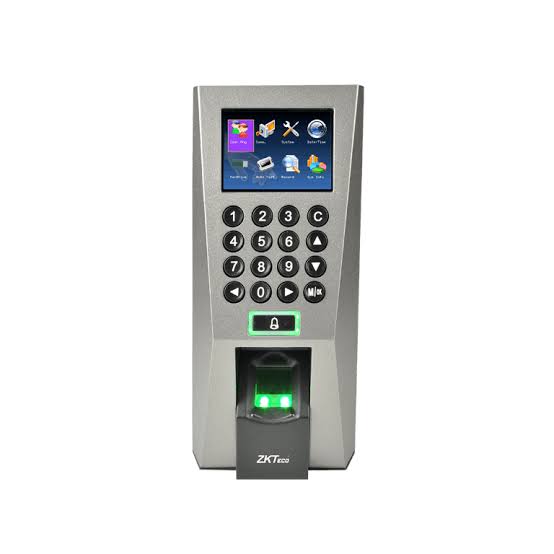 Biometryczny terminal kontroli dostępu z czytnikiem linii papilarnych, AI generated