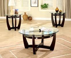 3 Pc Round Contemporary Occasional Table Set Coffee Table End Table Set 3 Piece Coffee Table Set Round Glass Coffee Table