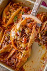 Taco Stuffed Shells Recipe Yummly Recipe Recipes Food Taco Stuffed Shells