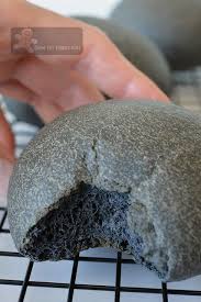 Soft Bamboo Charcoal Burger Bun Charcoal Bread Charcoal Burger Bamboo Charcoal