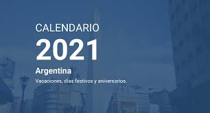 Feriados nacionales de la república argentina en 2021. Year 2021 Calendar Argentina