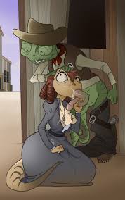 88571 - source needed, useless source url, explicit, artist:jabbersart,  beans (rango), rango (rango), chameleon, desert iguana, lizard, reptile,  anthro, rango (film), animal genitalia, animal penis, blowjob, breasts,  clothed sex, clothes, duo, duo