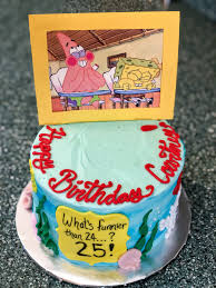 25th Birthday Cake Funny Birthday Cakes 25th Birthday Cakes Spongebob Cake