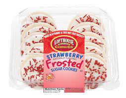 Strawberry Frosted Sugar Cookies Lofthouse Cookies Sugar Cookie Frosting Weird Food Buy Cookies