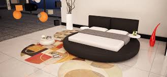 Find here online price details of companies selling round bed. Atlas Modern Black Leather Round Bed