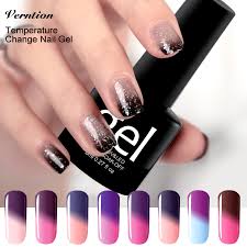 Diseños de uñas de gel. Verntion Color Uv Gel Polaco Gradiente Unas Gel Para El Diseno De Arte Vernis Semi Permanente Cambio De Color Con La Temperatura Gel Barniz Unas Changing Color Gel Color Gelcolor Uv Gel Aliexpress