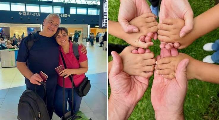 Benedetta Rossi e Marco Gentili mano nella mano con le bimbe adottate: «Ci  sono corse incontro gridando mamma e papà»