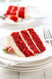 For a large group, just put a bed of cake underneath, and you are ready to go. Red Velvet Cake Recipe Saving Room For Dessert