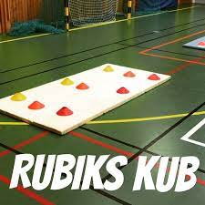 Rubik S Cube Relay Half Cones Are Randomly Placed Throughout The Board In A Relay Style Format Teams Mus Fitness Games For Kids Games For Kids Pe Activities