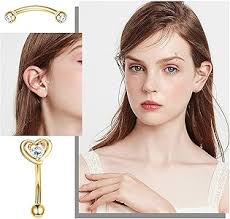 LOLIAS 10 Pcs 16G Rook Daith Earrings Stainless Steel Belly Lip Ring  Cartilage for Women CZ Body Piercing Curved Barbell Eyebrow Rings 8mm  Piercing Jewelry Set : Amazon.co.uk: Fashion