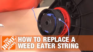 Black And Decker Electric Weed Eater String Size Replacing A Weed Eater String String Trimmer Line The Home Depot Youtube