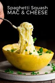 This Easy Healthy Spaghetti Squash Mac And Cheese Recipe Is Low Carb Spaghetti Squash Recipes Easy Healthy Spaghetti Squash Spaghetti Squash Side Dish Recipe