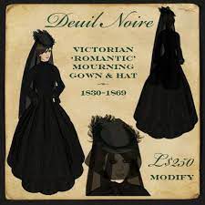 Check Out This Second Life Marketplace Item Mourning Dress Victorian Hats Victorian Mourning Dress