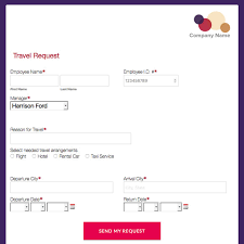 Travel Request Form Template Word – Arixta