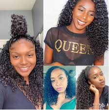 Two wefts with 4 clips. Clip In Hair Extensions Jerry Curl For American African Rosyqueenhair
