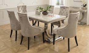 Part of our brand new crushed velvet wing back chair range, this style of product comes in a variety of colours. Arianna 180cm Cream Marble Dining Table Ava Crushed Velvet Dining Chairs Imaginex Furniture Interiors