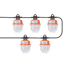 100W LED Temporary Work Light | 100W Construction String Light - 50ft In USA