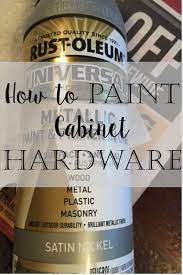 You could even paint the drawers a different color from the rest of the cabinet for a. Our Hopeful Home How To Spray Paint Cabinet Hardware Like A Pro