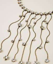 Here's what the completed choker should look like. Choker With Bezels And Fringes Woman Silver Twinset Milano