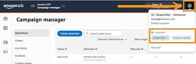 Thay đổi ngôn ngữ ưu tiên của bạn trong Amazon DSP | Amazon Ads