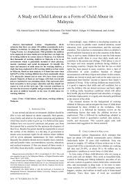 General provisions as to employment. A Study On Child Labour As A Form Of Child Abuse In Malaysia