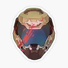 Doom Stickers Helmet Drawing Slayer Doom