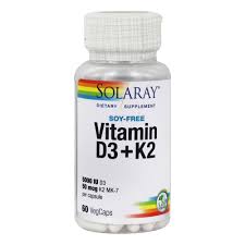 While the benefits of vitamin d are well known, many don't realize that vitamin d needs vitamin k2 to maximize its benefits. Buy Solaray Vitamin D 3 K 2 60 Vegetarian Capsules At Luckyvitamin Com