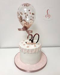 Aesthetic Rose Gold Elegant 18th Birthday Cake Confetti Balloon Cake With Tassels Rose Gold And Pink Decoracao De Bolo Decoracao De Bolos Glace Para Bolo