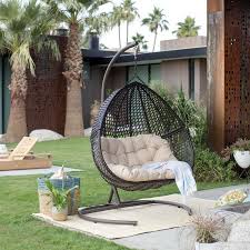 Hanging Egg Chair Loveseat For Luxury Outdoor Patios Hanging Egg Chair Swinging Chair Outdoor Chairs