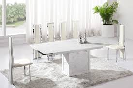 White Marble Dining Table Dining Room The Classy And Elegant Marble Dining Table Furnitur Ruang Makan Ruang Makan Rumah Minimalis