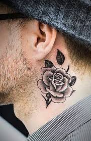 30 coolest neck tattoos for men rose neck tattoo neck tattoo for guys rose tattoos for men