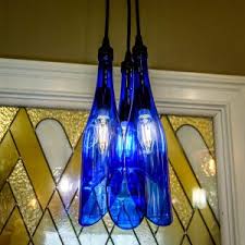 Concrete & upcycled glass lamps. Upcycled Light Fixtures Renegade Art Glass