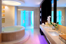 For those who like juxtapositions such as these this bathroom idea is an ideal choice. Bagno Design Fits Out Bathrooms In Marriott Marquis Hotel Bagno Design Archello