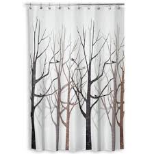 Birch Tree Shower Curtain Bed Bath And Beyond Idesign Forest Shower Curtain With Images Fabric Shower Curtains Patterned Shower Curtain Tree Shower Curtains