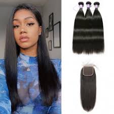 Brazilian virgin hair straight 3 bundles with 1pc brazilian straight lace closure uhair products 100% human hair. Cheap Straight Lace Closure Brazilian Hair Bundles With Closure The Best Hair Supplier Online Dsoar Hair
