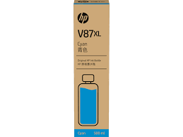 HP V87XL 500ml Cyan Bottled Ink Crtg