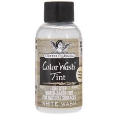 You will have to play it by ear with this step because it will depend how dark you want your white washing to be. White Wash Tattered Angels Faux Finish Color Wash Tint Hobby Lobby 80933674