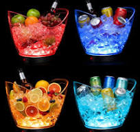 Amazon.com: Umigy 4 Pcs LED Ice Buckets 2l Clear Plastic ...